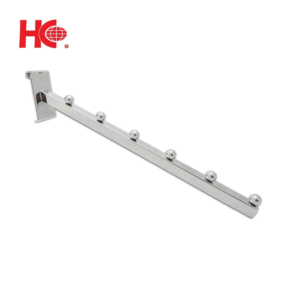 Chrome metal square tube hook with 6