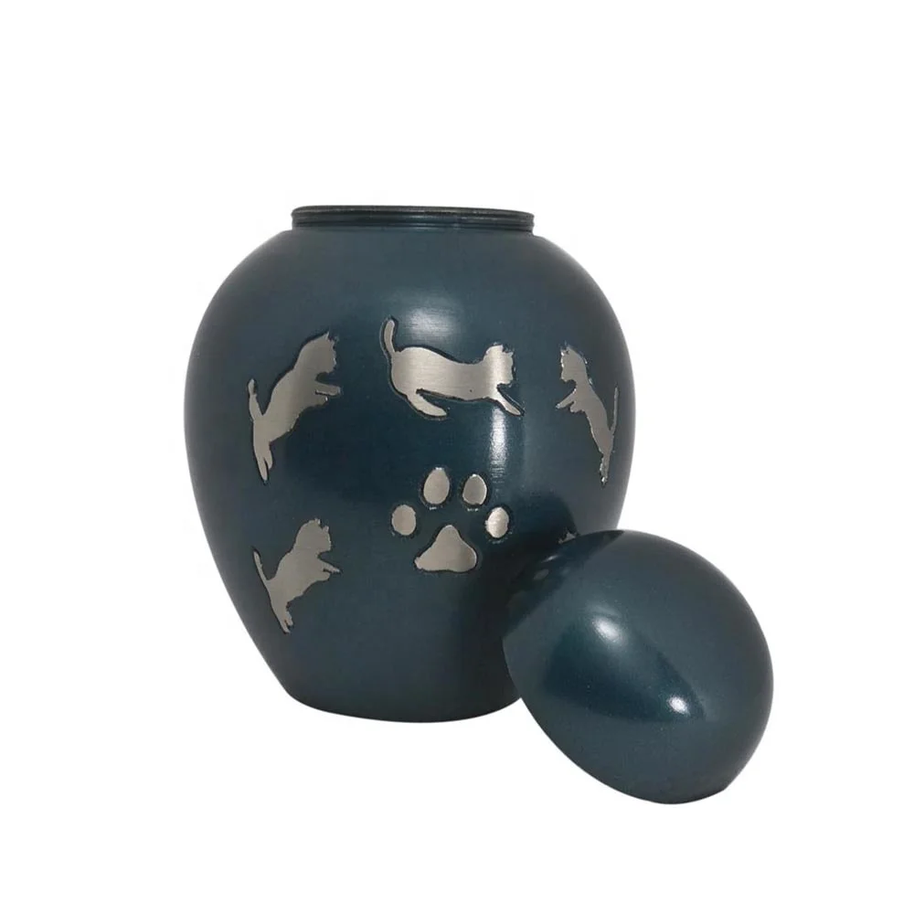 Slate Black Dome Top Cremation Pet Urn for Ashes unique pet urns  Stainless Steel Pet Cremation Urn or Animal Crematory Gifts
