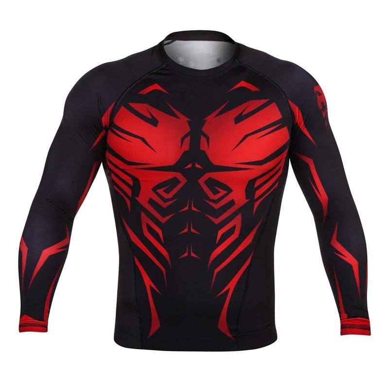 Top Quality Rash Guard Compression Rashguard Custom Sublimated BJJ Fight Wear Rash Guard for Men