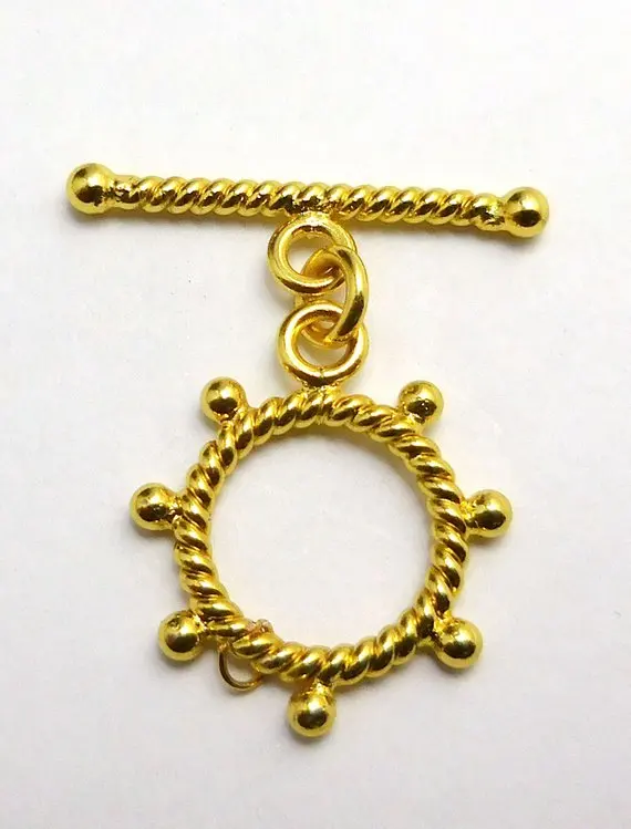 Rose Gold Plated Round Shape Toggle Clasp