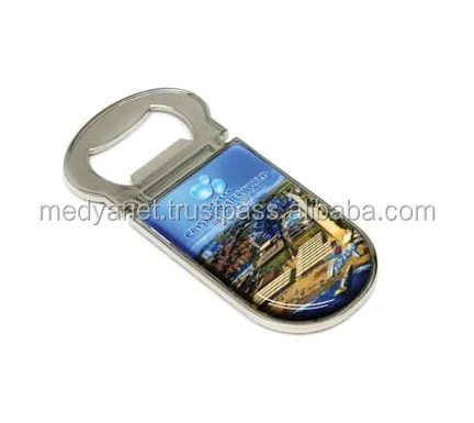 OEM Custom Design High Quality Mgnetic Bottle Opener Souvenir Tourist Magnets Epoxy Refrigerator Fridge Magnet