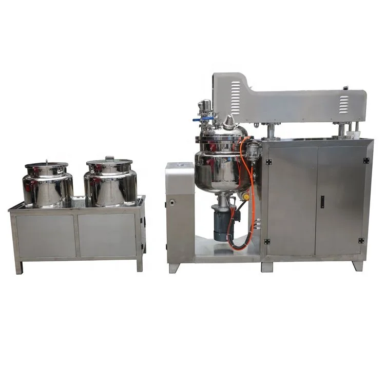 SL-100L Cosmetic Chemical Shampoo Toothpaste Lotion Cream Production Line Equipment Vacuum Mixer Emulsifying Homogenizer Machine