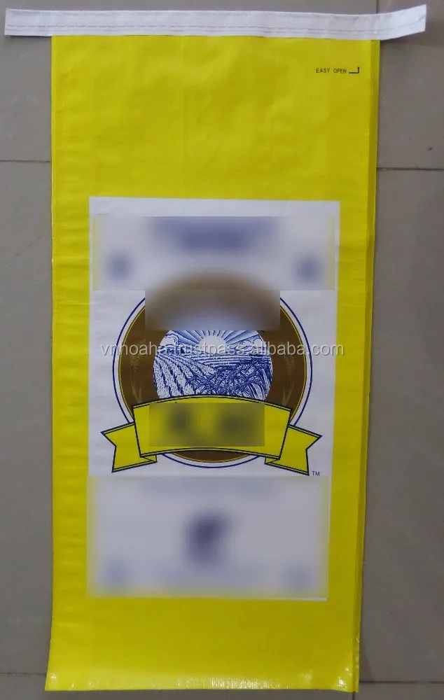25kg bopp laminated pp plastic rice, flour, seed bag, made in Vietnam HOAHA