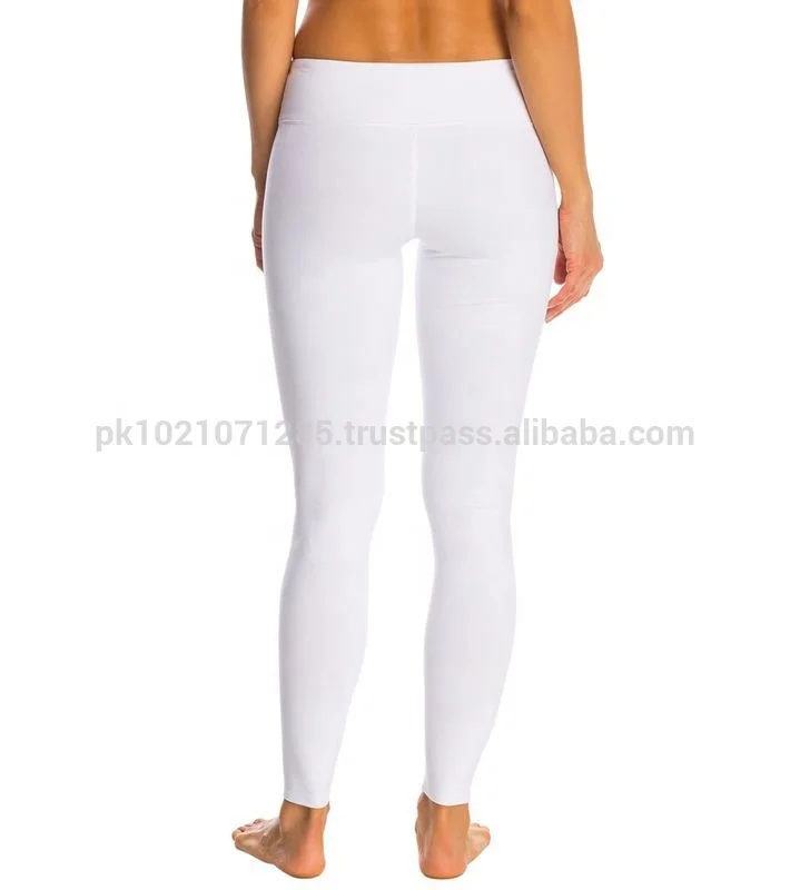 Women Legging Full Length White Legging Women White Legging Women Yoga Pants OEM Customized Spandex Anti Bra with Sheer Mesh