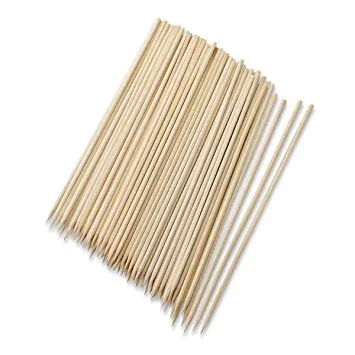 Best Selling round bamboo sticks skewers bamboo skewer with pointed tip Wholesale Bamboo Skewers at cheap price from Vietnam