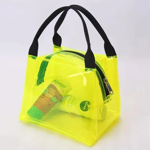 
Fashionable Women Clear Transparent PVC Plastic Beach Tote Bag Handbag Purse 