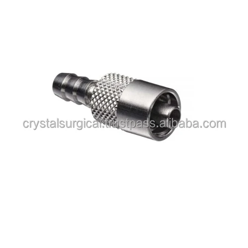 Tube Connector For Luer Lock Cannula , Plastic Surgery  Liposuction Accessories Female Aluminium Luer Lock Needle Connector