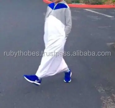 Modern Urban Hooded Thobe for Men Muslim Clothing for Adults Designed in Dubai
