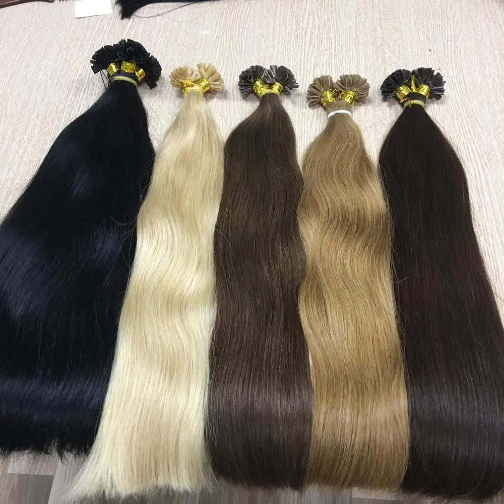 100% VIRGIN REMY HAIR EXTENSIONS ALIGNED CUTICLE U TIPS DOUBLE DRAWN HAIR TOP QUALITY, VIETNAMESE HUMAN HAIR EXTENSION I TIP