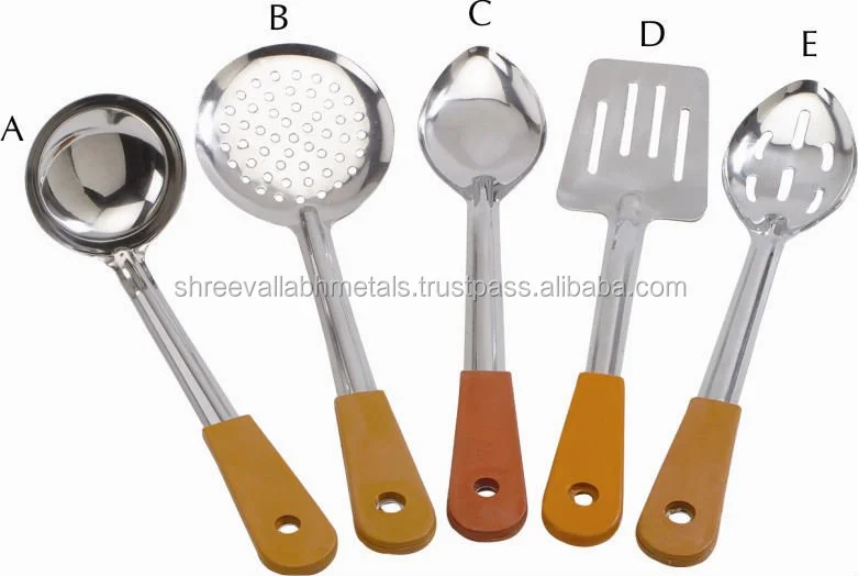 Stainless Steel Kitchen Cooking Tools Soft Grip Handle