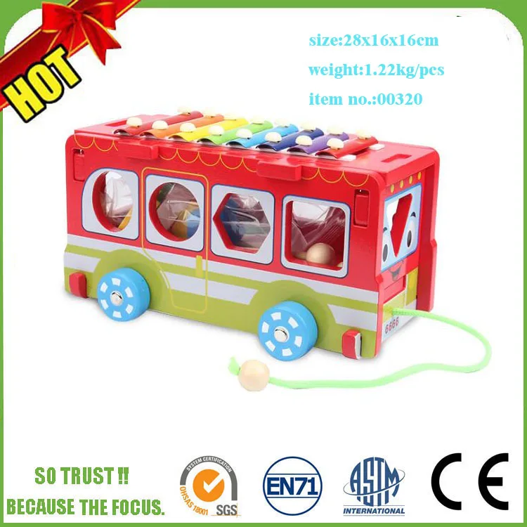 
TOP Model Wooden London Bus Toys , Wooden Toy Bus 