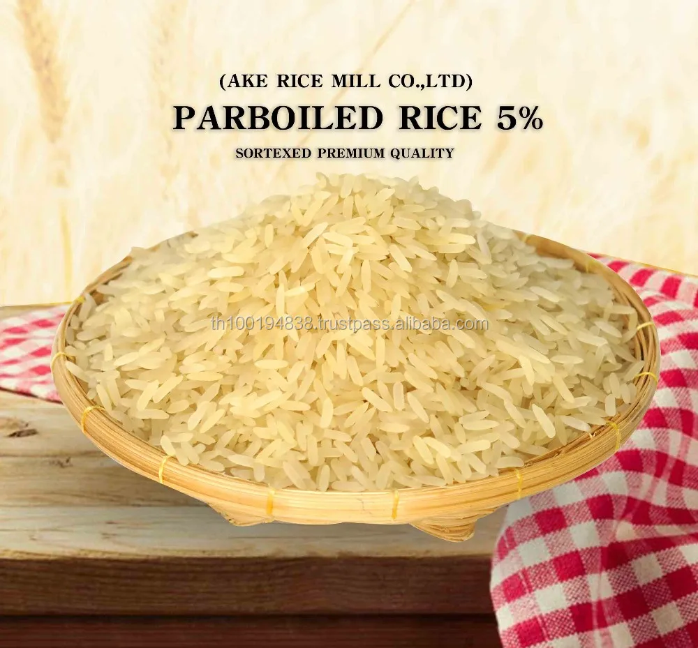 
Thai Long Grain Parboiled Rice 5% Broken 