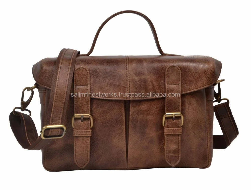 Messenger Camera Equipment Bag Stylish Camera Bags Travel Big Vintage Custom Men Photographer Genuine Leather Crossbody DSLR Bag