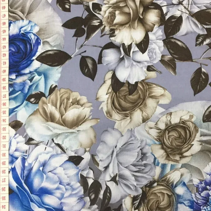 Reactive beautiful floral collection with digital print look