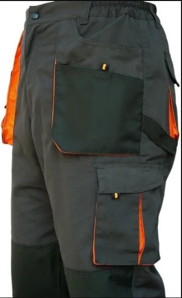 Work Trousers Mens Cargo Combat Work Wear Pants Knee Pads Pockets