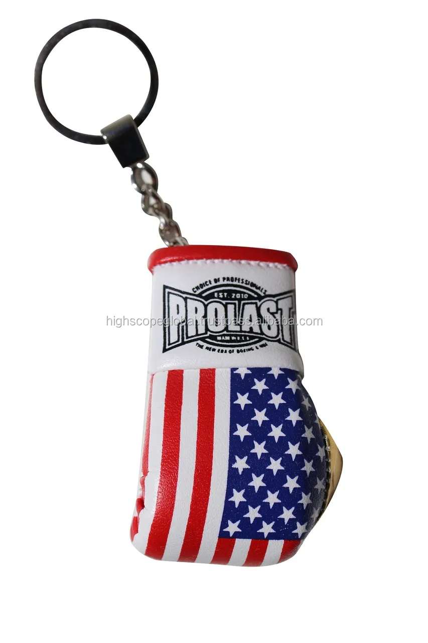 Custom flag mini boxing glove keychain MMA promotional glove