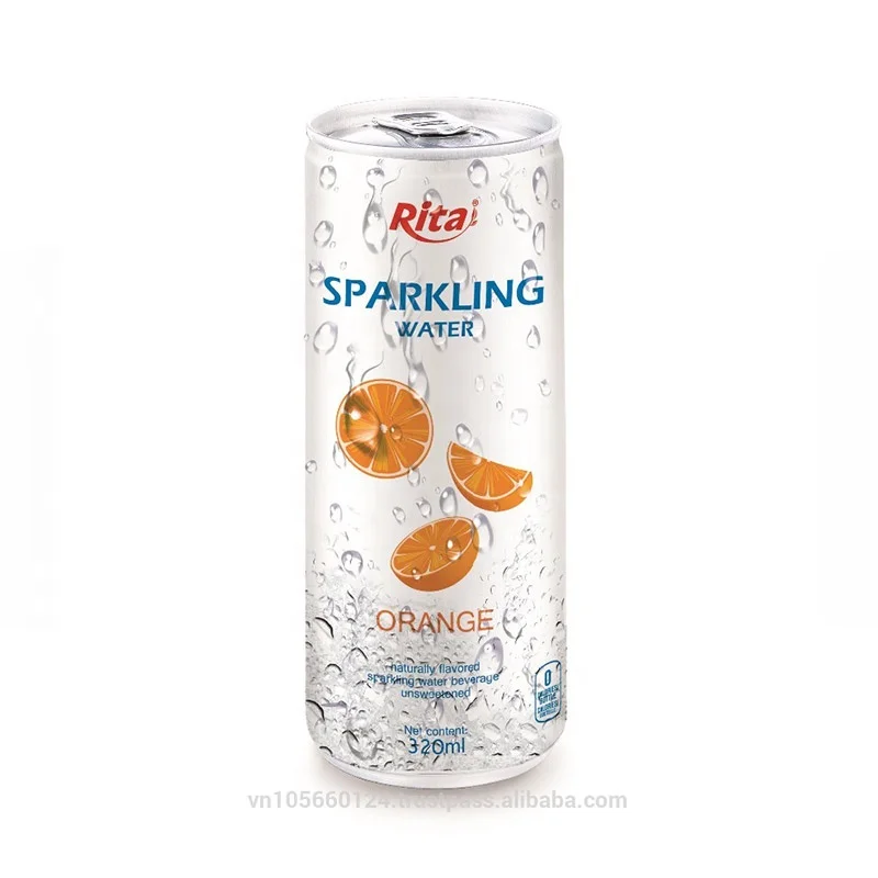 High Quality Free Sample OEM Production Rita Beverage  250ml Canned Lemon Flavored Sparkling Water