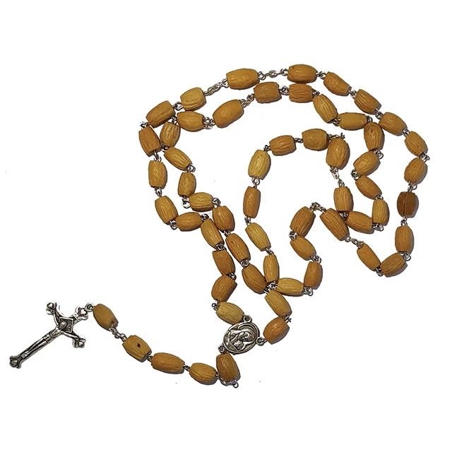 olive pits rosary/Antique Olive Pit Pilgrimage Rosary from the holy land hand made
