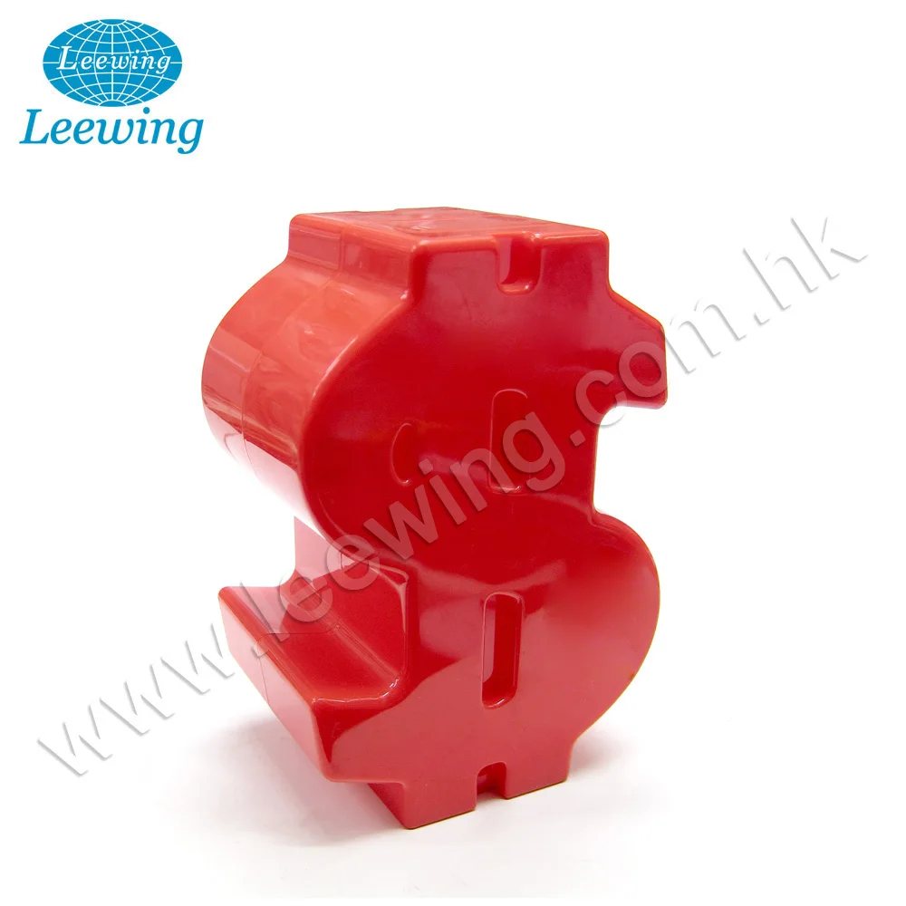 Plastic Euro Shape Coin Bank Dollar Sign Cash Money Saving Box