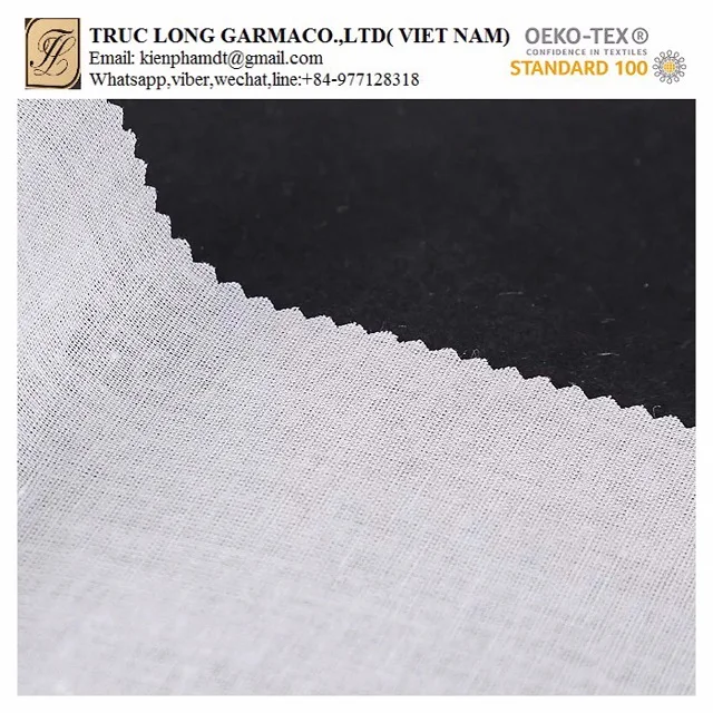 
PA coating dot fusing interfacing for shirt cotton top collar fusible interlining 
