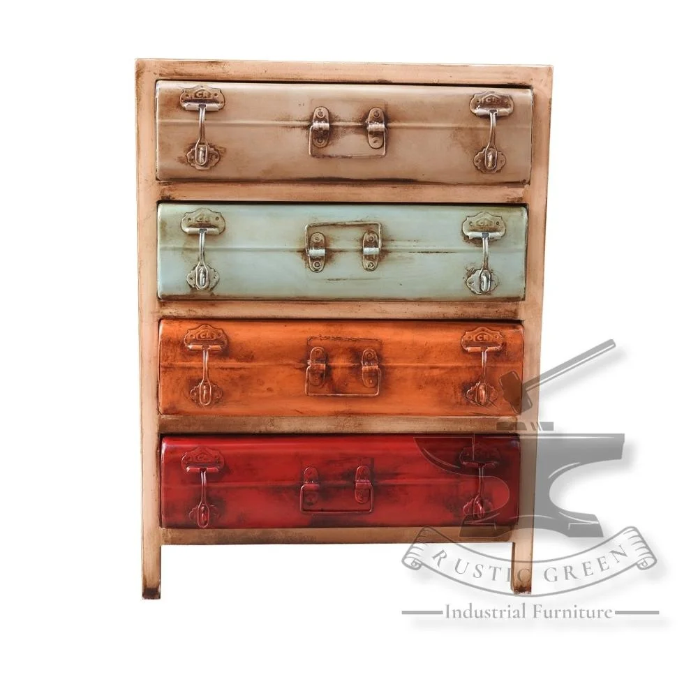 Industrial Vintage Metal Chest of Drawer