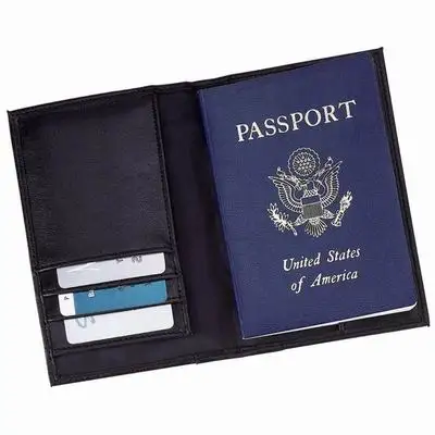 Durable & Safe RFID Leather Passport Card Holder Case Customizable Logo Passport Cases