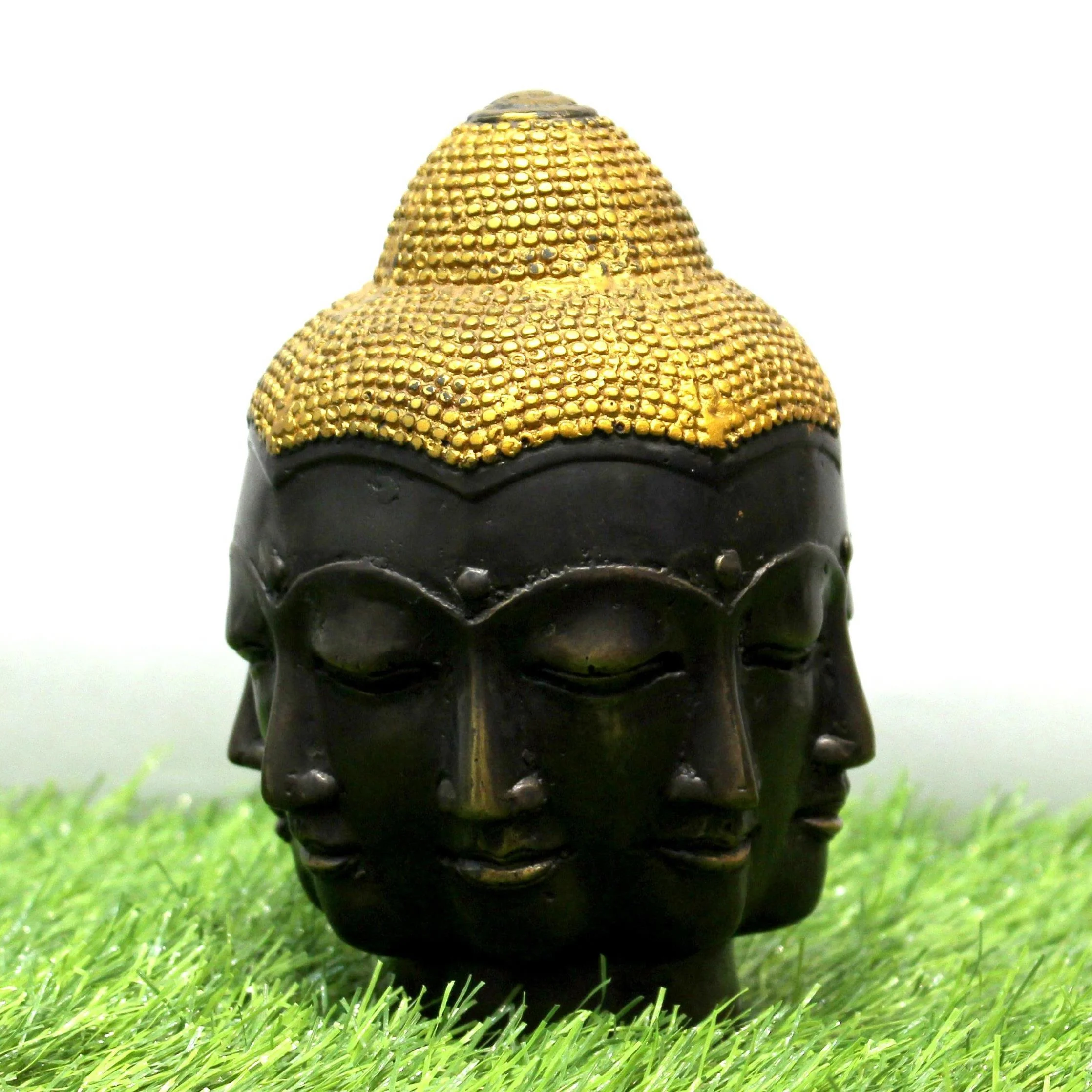 Brass Idol Buddha Head Tibetan Home Decor Statue Figurine ,Make in India Metal Crafts Gift