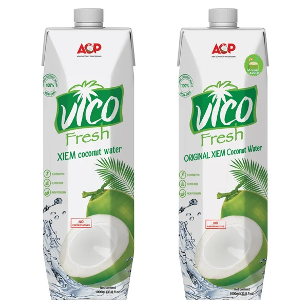 
NATURAL - VICO FRESH COCONUT WATER - UHT TREATMENT - OEM AVAILABLE 