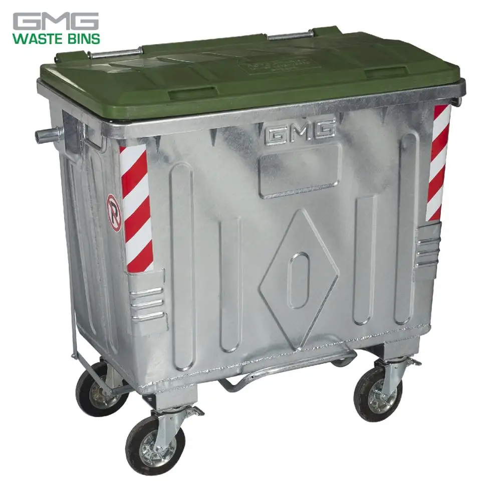 Waste Bin 660LT Metal with Plastic Steel stainless Steel