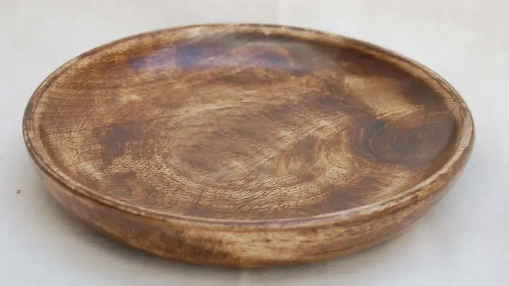 wooden round tray antique for home hotel restaurant spa and festive use kitchen round tray customized wooden trays round  plates