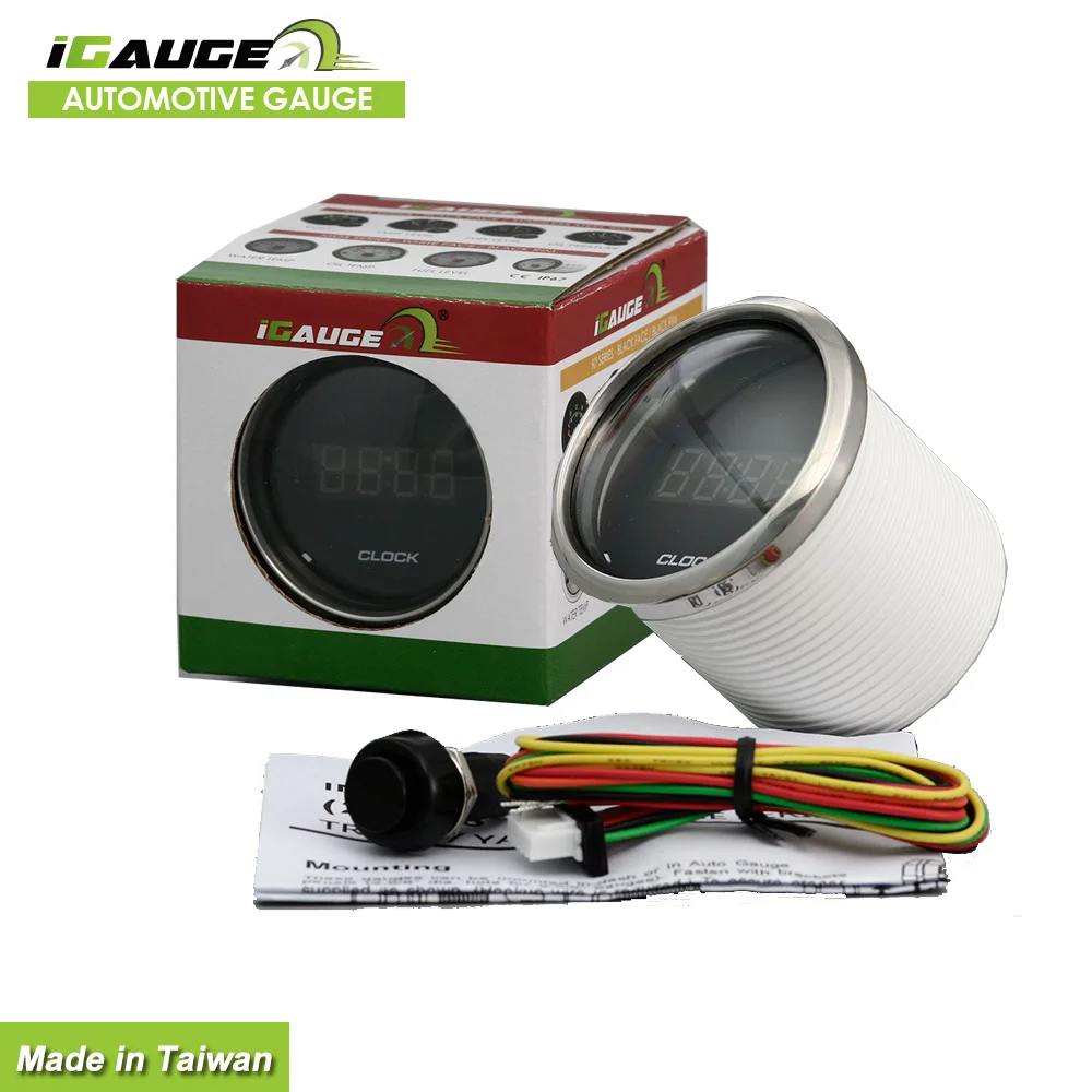 IGauge Universal 52mm High Stability Dashboard Digital Decoration Car Clock