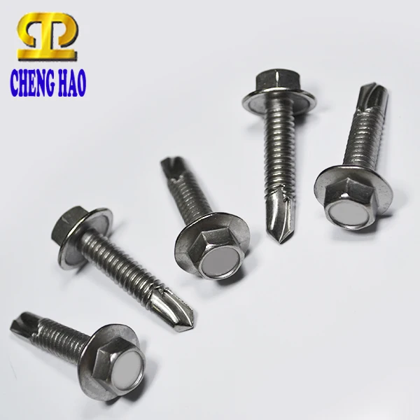 Class 16.4  Stainless Steel Roofing Hex Washer Self Drilling Screws