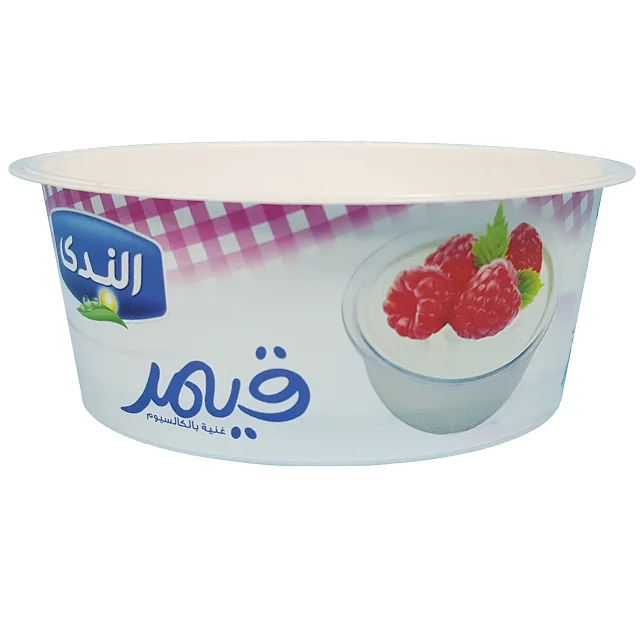 DYF100 Best Quality Round 100ml PP IML Container & PP IML Lid for Food (Cream Cheese Yogurt Ice Cream Chocolate Packaging