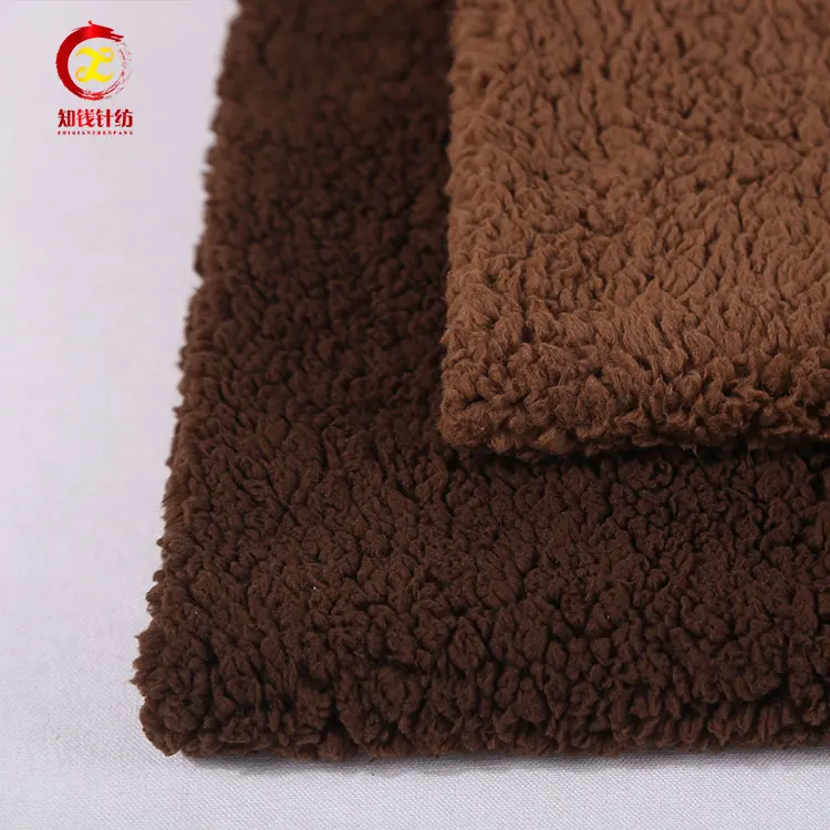 High quality sherpa warm fleece fabric for winter thick blanket