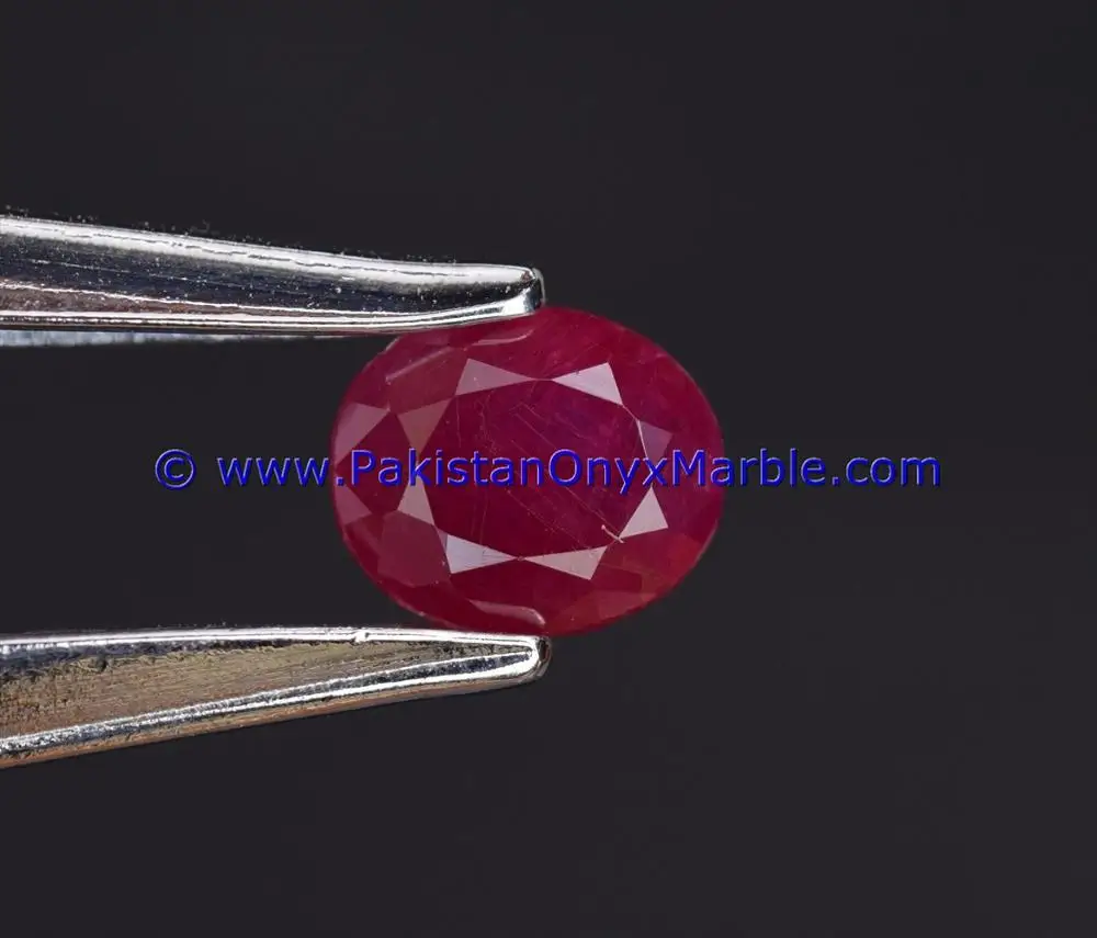 Heat-Treated Afghan ruby faceted cut stones shapes