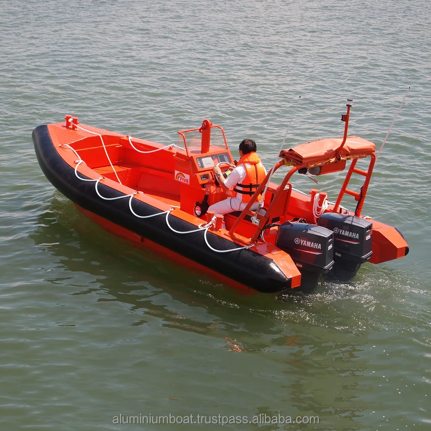 
20ft Fast Rescue Boat Vigilant 20 RHB Workboat Rigid Aluminium Hull Boat With PU Foam Fender 