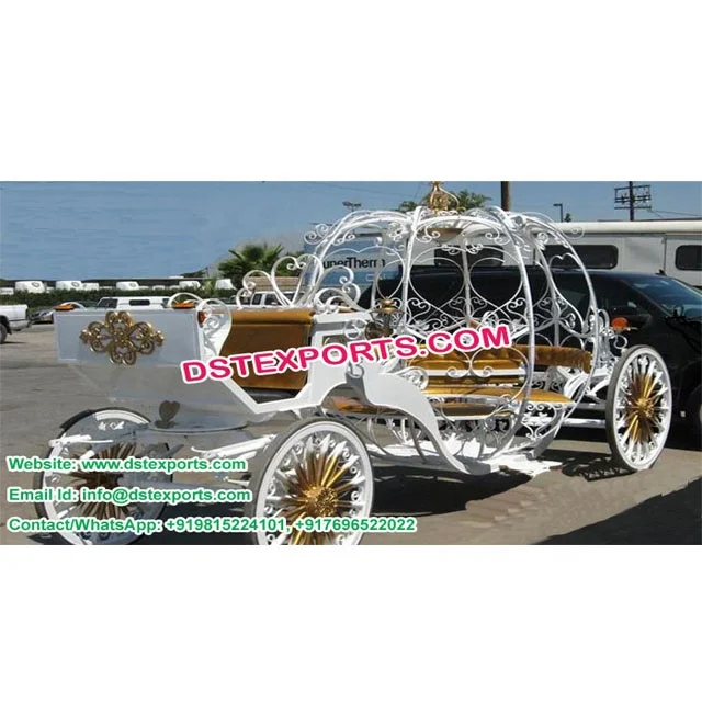 Lighted Cinderella Coach for Wedding Ride Wedding Castle Style Cinderella Carriage Princess Glass Coach Wedding Carriage