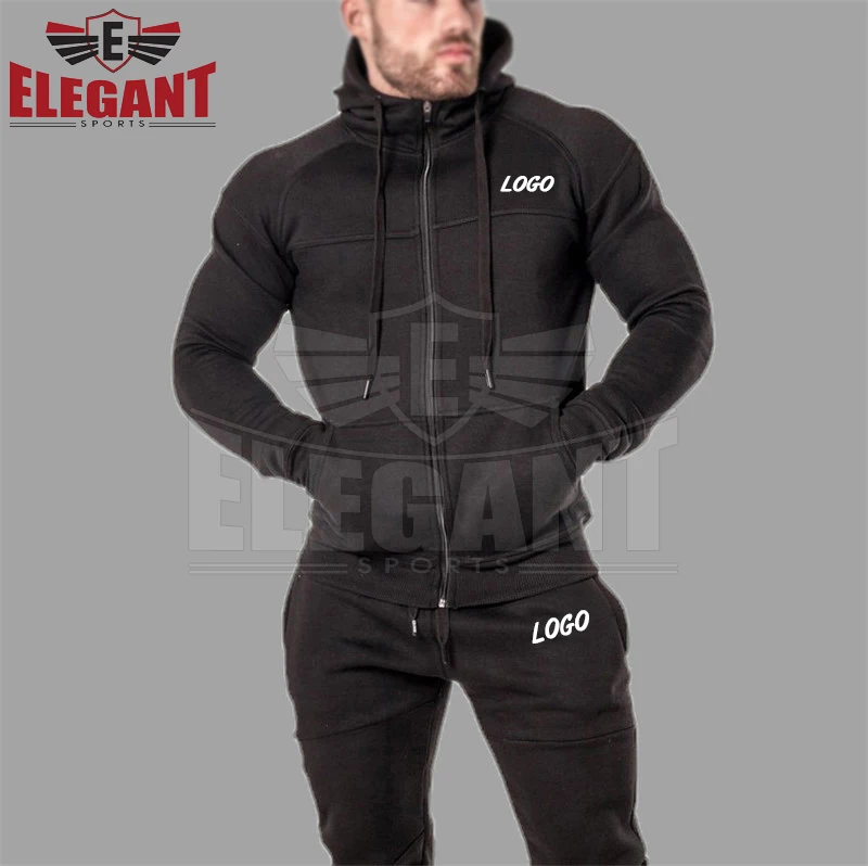 American sleeves Slim fit Fashion men wholesale sportswear slim fit men winter tracksuit Outwear tracksuit for men sweat suit