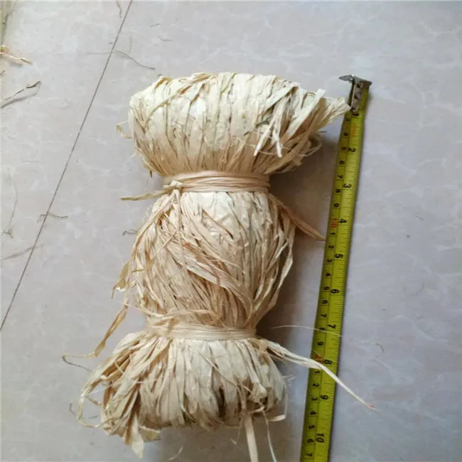 Philippine and Madagascar raffia grass nature fiber wall paper  material making used for hat or flower packing