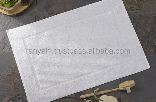 100% Cotton Jacquard Bath Mats Striped Pattern Machine Made for Bath Room Usage