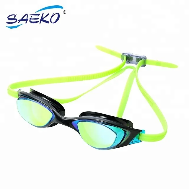 
SAEKO UV antifog silicone adult teenager mirror swimming goggles gafas de natacion ISO 18527-3:2020 