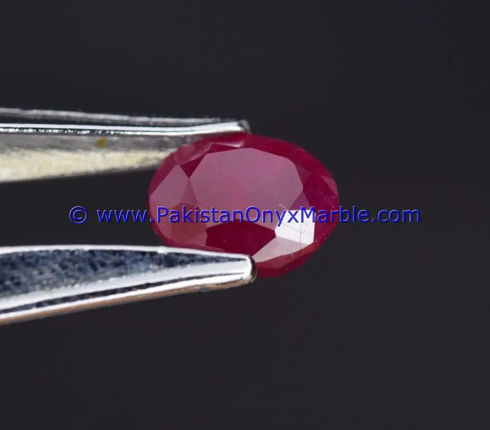 Heat-Treated Afghan ruby faceted cut stones shapes