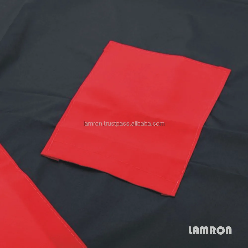 Professional Barber Aprons Hairstylist Hair Cutting Salon Aprons Black & Red Color Hairdressing Gown Capes