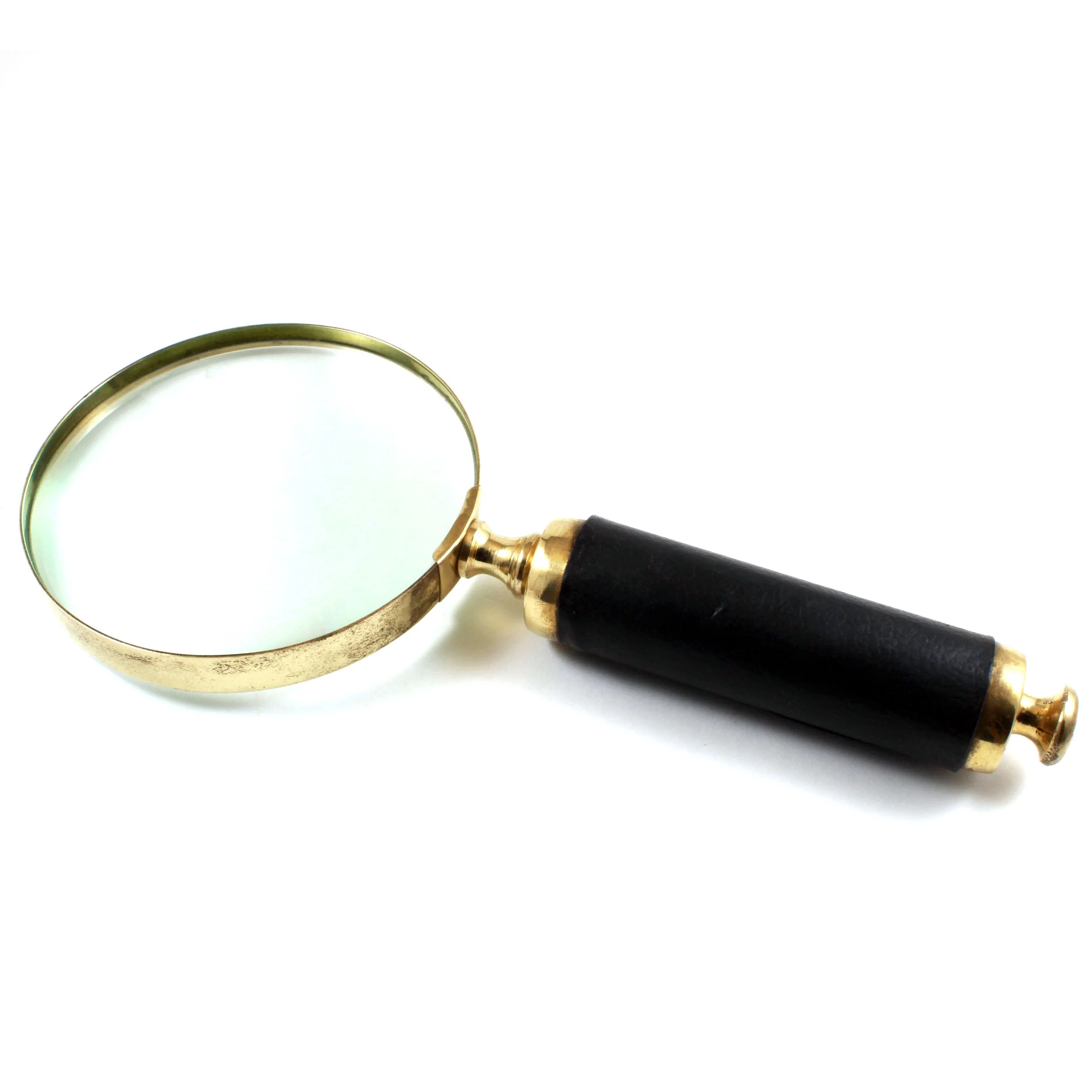 Brass Nautical Hand held Magnifier Magnifying Glass Lens with Letter Opener Curvy Handle Grip MG527