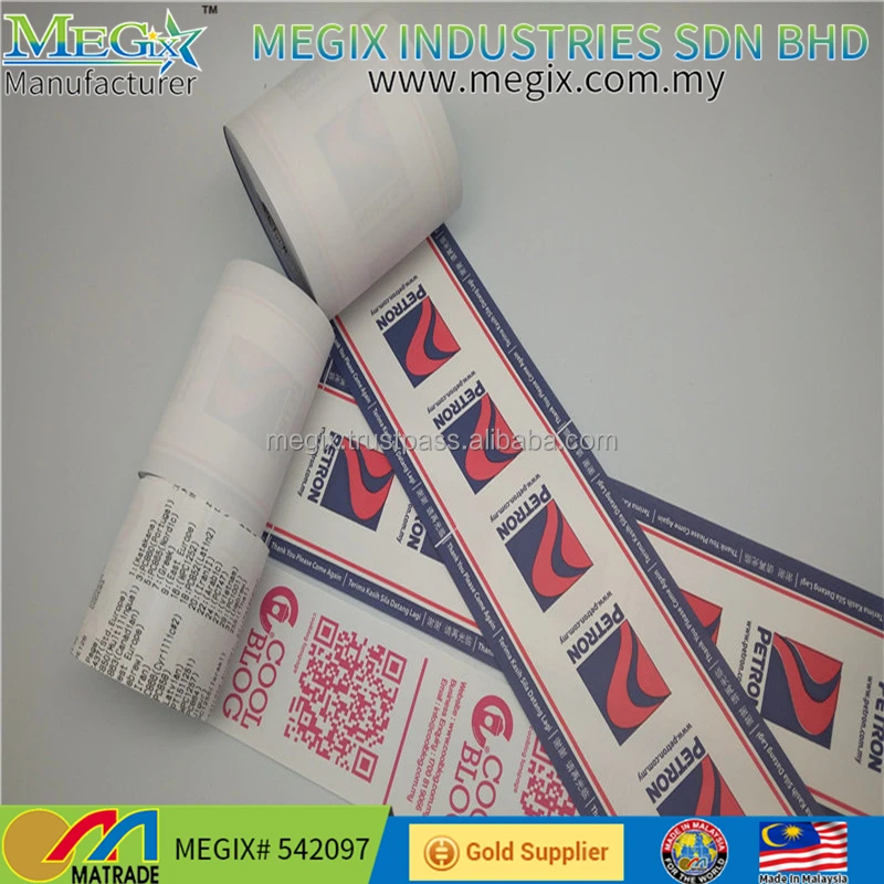 
Malaysia Megix cheap thermal cash register paper roll 