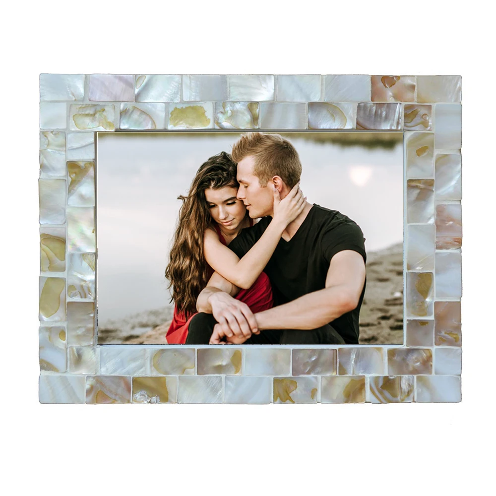 Decorative 4x6 Mother of Pearl MOP Photo Frame Decorative Table wall Photo frames For Home Decor