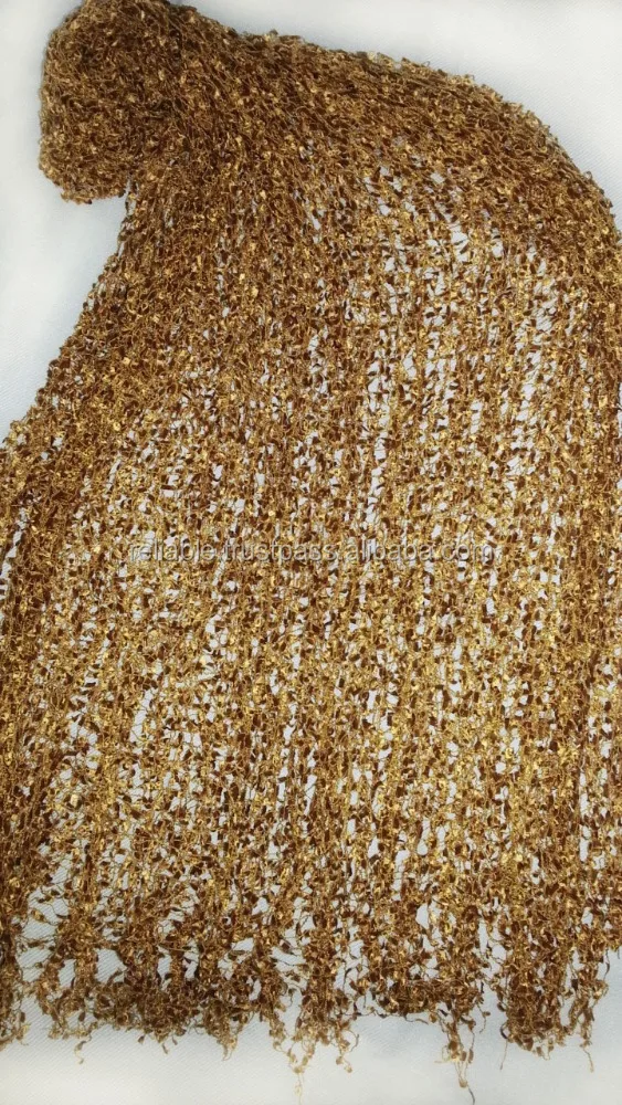 Handmade Summer Fashion Knitted Girl Scarf Floral Striped Square Design for Adults