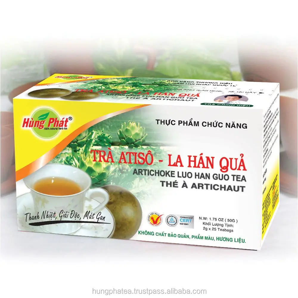 
Vietnam Artichoke Luo Han Guo Flavored Bagged Tea GMP HACCP ISO Certified Herbal Slimming Tea with 2 Years Shelf Life 