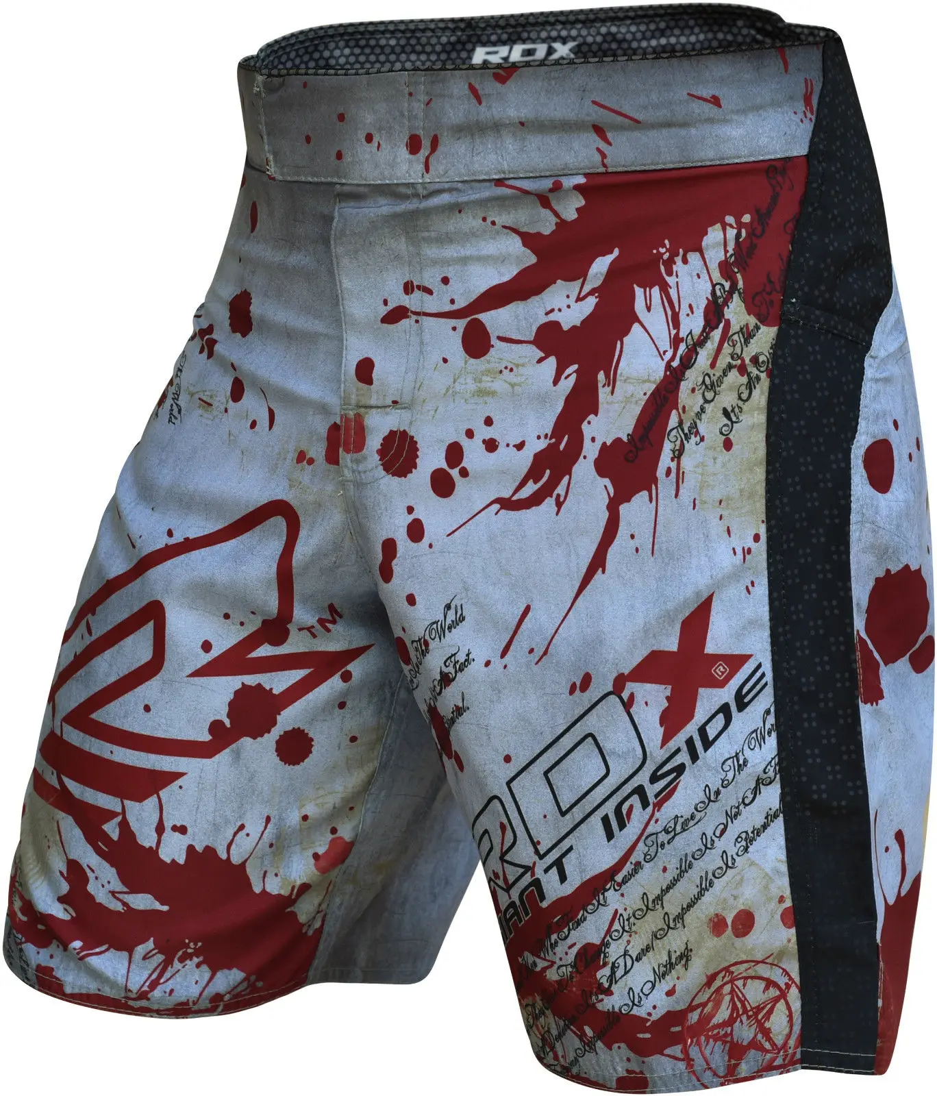Blood MMA Shorts Grappling Kick Boxing Mens Muay Thai Cage Fight Trunks