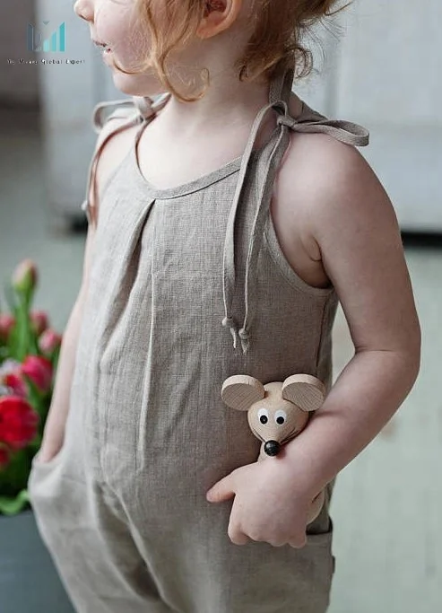 Organic baby Linen jumpsuits, Harem Girls jumpsuit, birthday outfit Baby Romper clothes lots